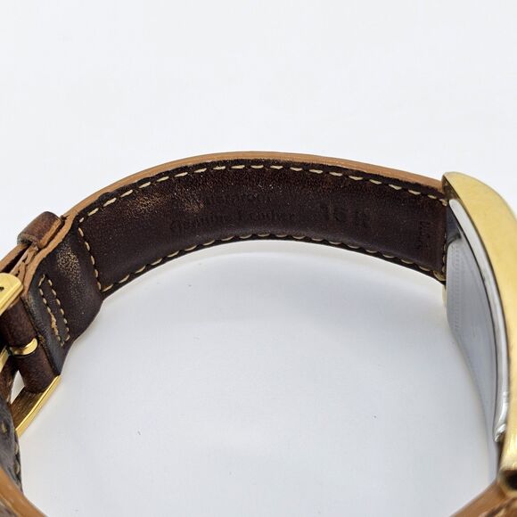 VTG Hamilton Women's Watch 22MM Gray Dial Brown Leather Bands New Battery - Picture 14 of 16